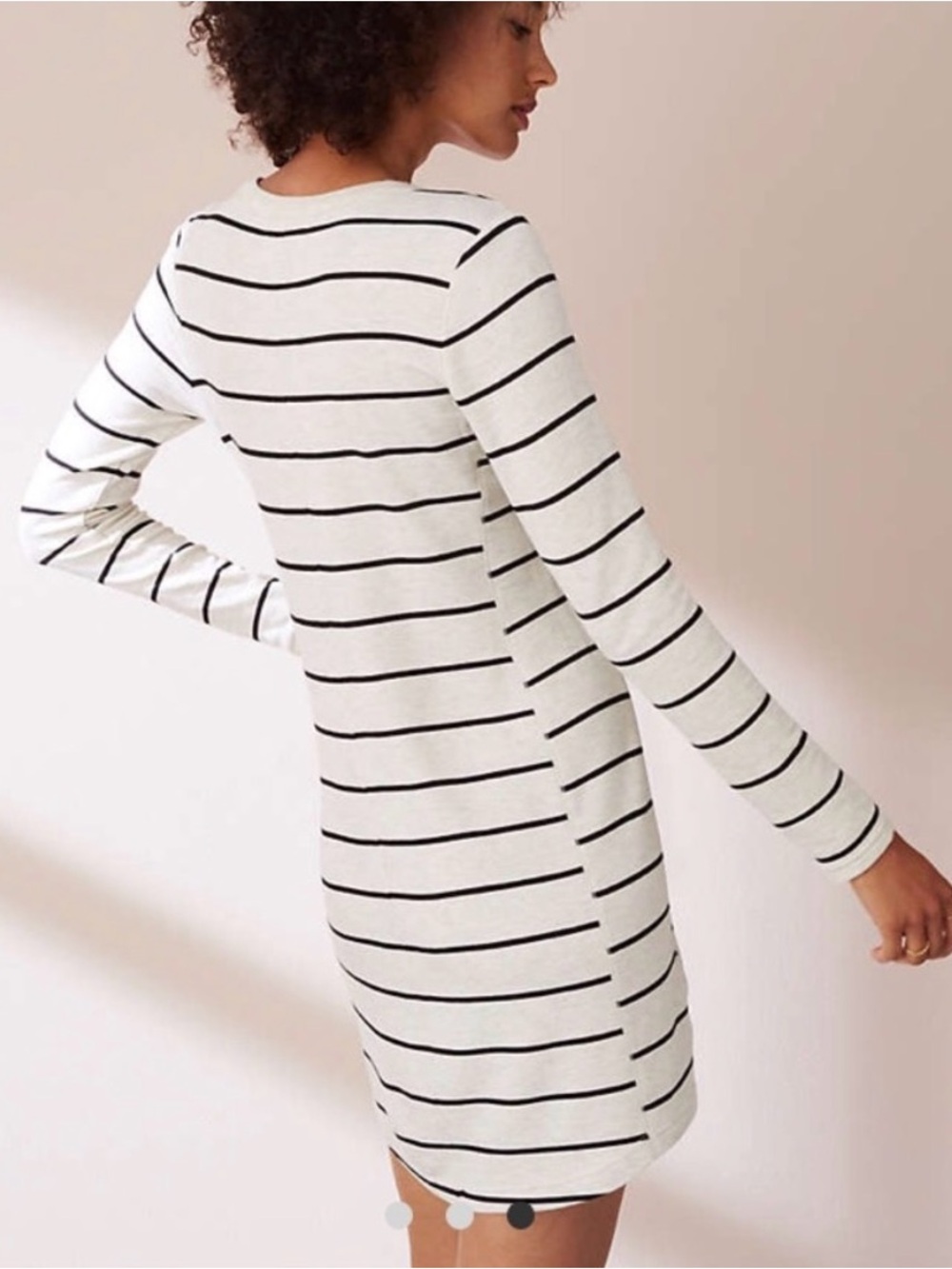 Lou & Grey Loft Soft Sweatshirt Striped Dress Size Medium - Picture 3 of 10